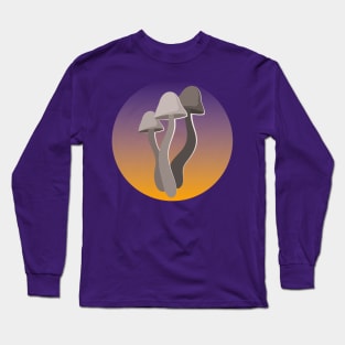 Toadstool Mushroom Sunset Graphic Long Sleeve T-Shirt